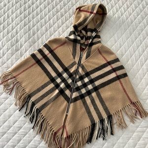 Beautiful authentic Childs Burberry hooded poncho.